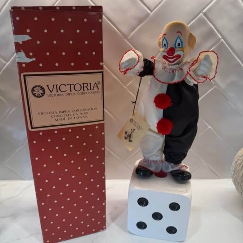 🎪 Vintage Victoria Impex “Abel” Musical Moving Clown #5021 🎪